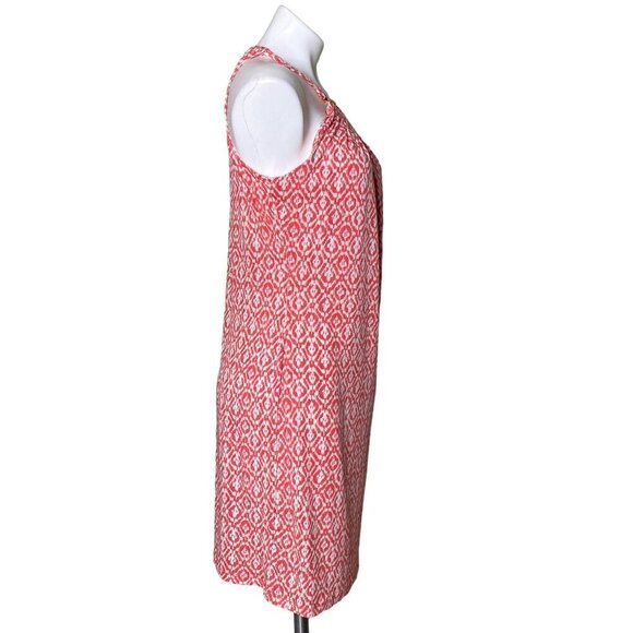 MICHAEL Michael Kors Logo Choker Mini Dress, Coral White Print Women's Size M - Picture 4 of 8